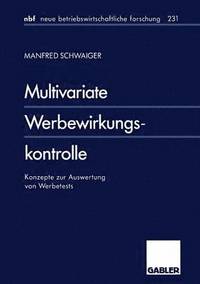 bokomslag Multivariate Werbewirkungskontrolle