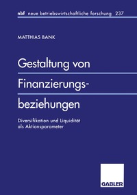 bokomslag Gestaltung von Finanzierungsbeziehungen