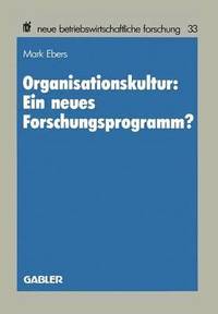 bokomslag Organisationskultur: Ein neues Forschungsprogramm?