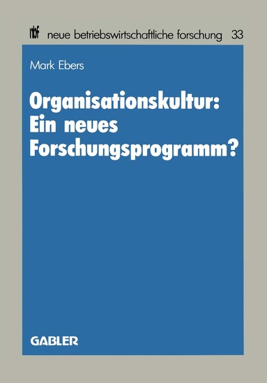 bokomslag Organisationskultur: Ein neues Forschungsprogramm?