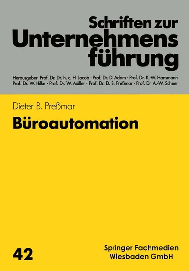 Dieter B. Preßmar - Büroautomation, Häftad