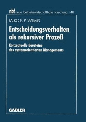 bokomslag Entscheidungsverhalten als rekursiver Prozeß
