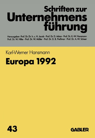 Karl-Werner Hansmann - Europa 1992, Häftad