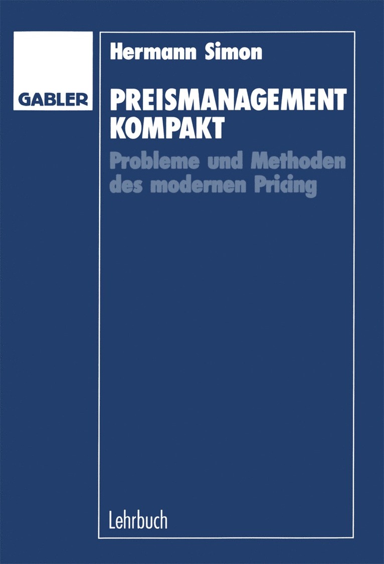 Hermann Simon - Preismanagement kompakt, Häftad