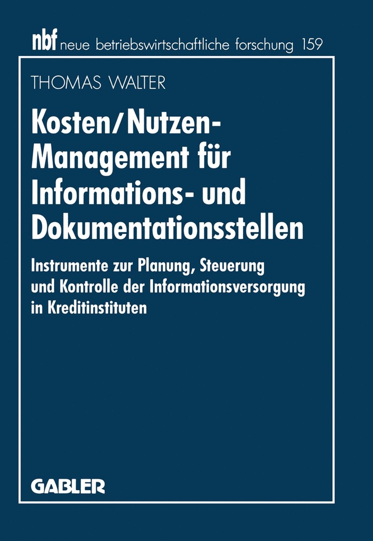 Kosten/Nutzen-Management fr Informations- und Dokumentationsstellen 1