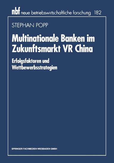 Multinationale Banken im Zukunftsmarkt VR China, Häftad
