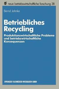 bokomslag Betriebliches Recycling