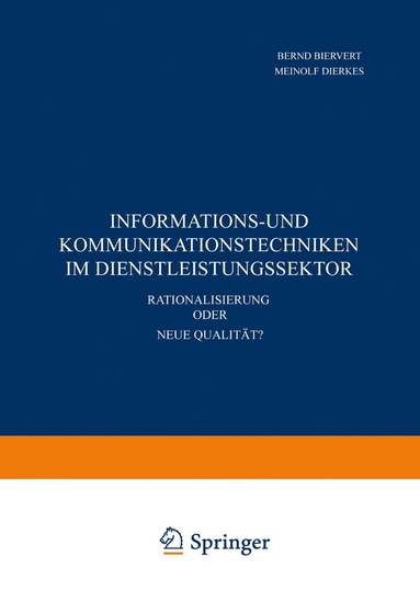 bokomslag Informations- und Kommunikationstechniken im Dienstleistungssektor