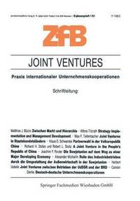 bokomslag Joint Ventures