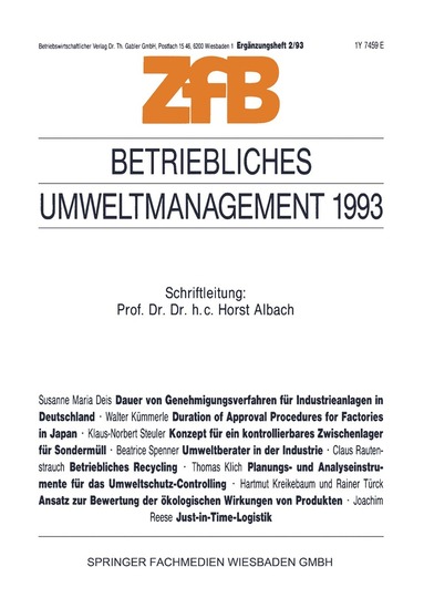 bokomslag Betriebliches Umweltmanagement 1993