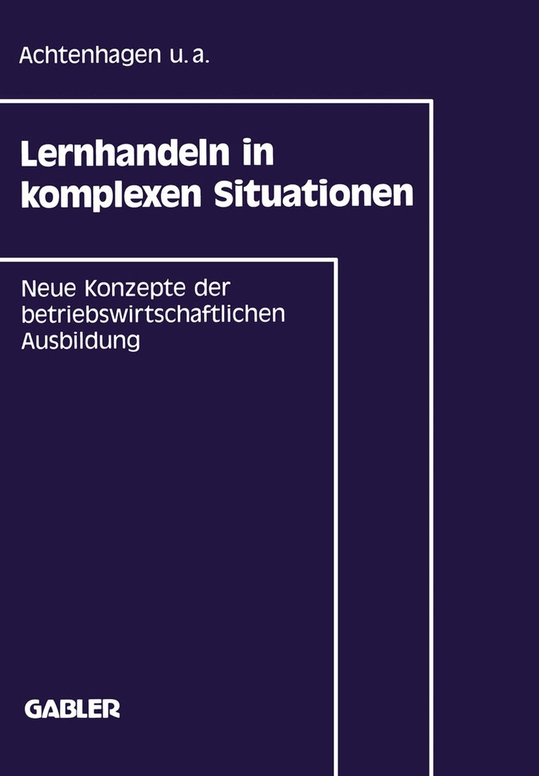 Frank u. a. Achtenhagen - Lernhandeln in komplexen Situationen, Häftad