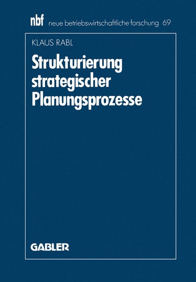 bokomslag Strukturierung strategischer Planungsprozesse