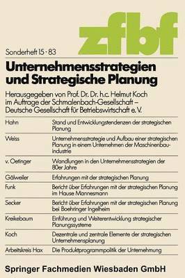 Unternehmensstrategien und strategische Planung 1