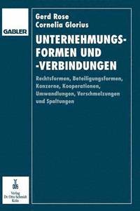 bokomslag Unternehmungsformen und -verbindungen