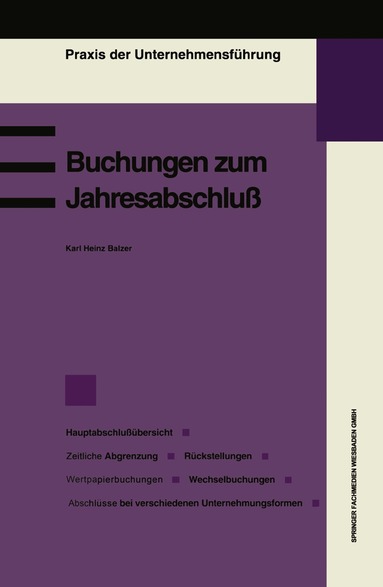 Karlheinz Balzer - Buchungen zum Jahresabschluß, Häftad