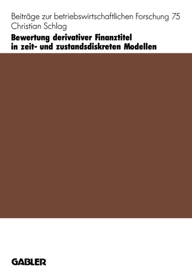 Christian Schlag - Bewertung derivativer Finanztitel in zeit- und zustands-diskreten Modellen, Häftad