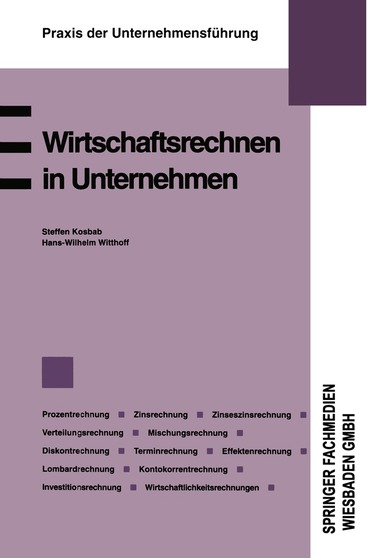 S. U. a. Kosbab - Wirtschaftsrechnen in Unternehmen, Häftad