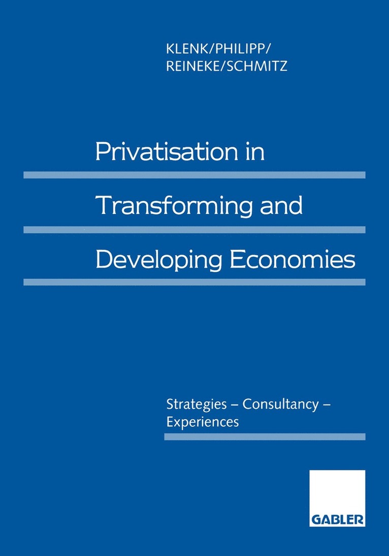 Jürgen Klenk, Christine Philipp, Rolf-Dieter Reineke, Norbert Schmitz - Privatisation in Transforming and Developing Economies, Häftad