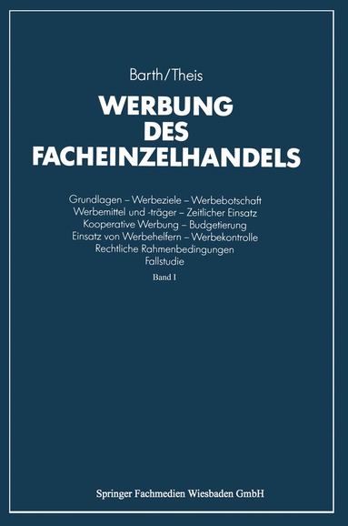 Klaus Barth, Hans-Joachim Theis - Werbung des Facheinzelhandels, Häftad