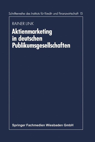 bokomslag Aktienmarketing in deutschen Publikumsgesellschaften