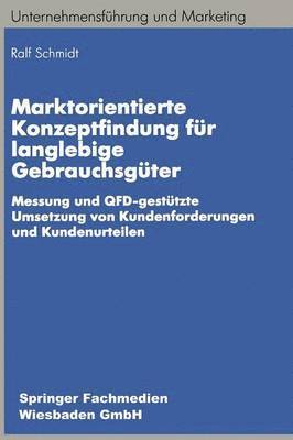 bokomslag Marktorientierte Konzeptfindung für langlebige Gebrauchsgüter