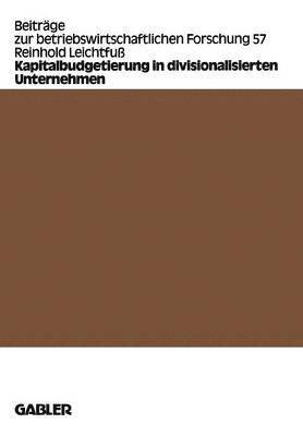 bokomslag Kapitalbudgetierung in divisionalisierten Unternehmen