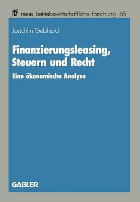 Finanzierungsleasing, Steuern und Recht 1