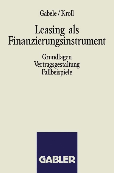 bokomslag Leasing als Finanzierungsinstrument