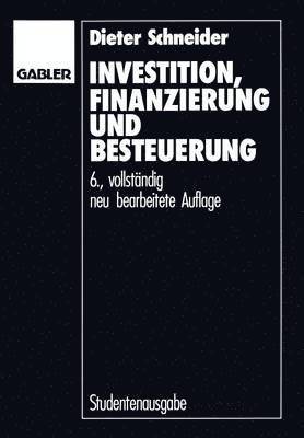 Investition, Finanzierung und Besteuerung 1