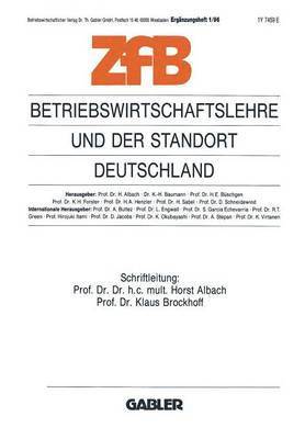 Betriebswirtschaftslehre und der Standort Deutschland 1