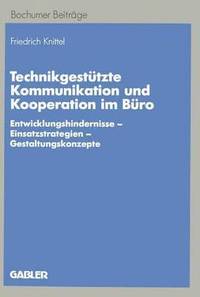 bokomslag Technikgesttzte Kommunikation und Kooperation im Bro