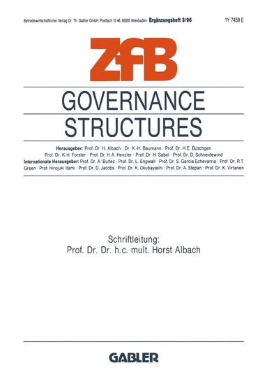 bokomslag Governance Structures