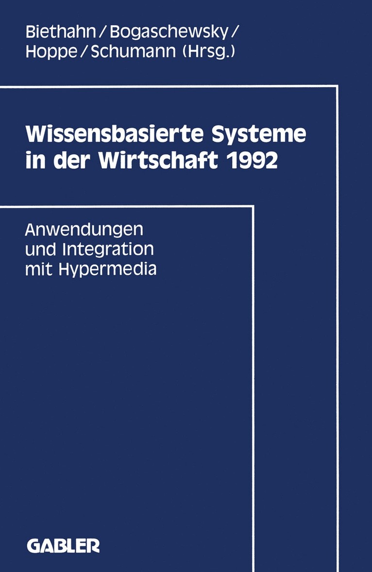 Jörg Biethahn - Wissensbasierte Systeme in der Wirtschaft 1992, Häftad