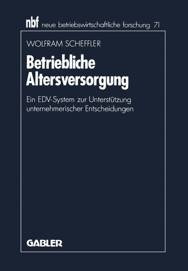 Wolfram Scheffler - Betriebliche Altersversorgung, Häftad