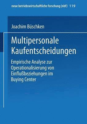Joachim Büschken - Multipersonale Kaufentscheidungen, Häftad