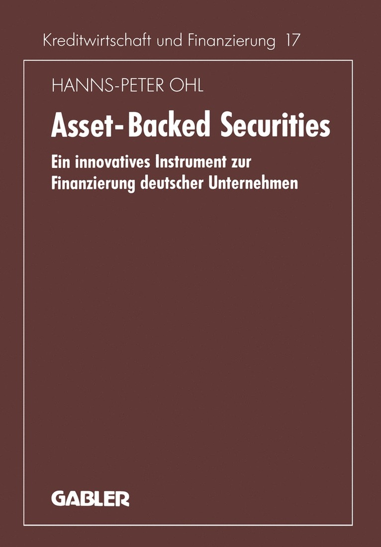 Hanns-P. Ohl, Hanns-P Ohl - Asset-Backed Securities, Häftad