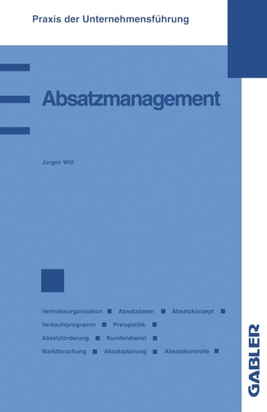 Jurgen Witt - Absatzmanagement, Häftad