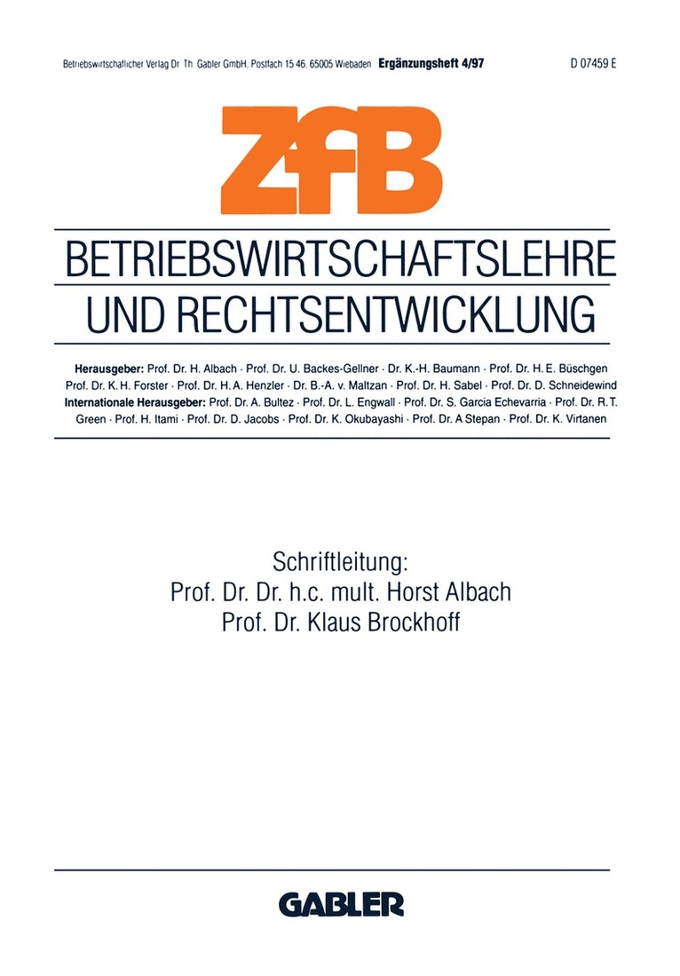 Betriebswirtschaftslehre und Rechtsentwicklung 1