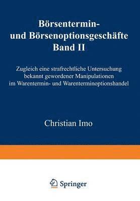 bokomslag Brsentermin- und Brsenoptionsgeschfte