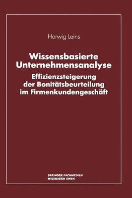 bokomslag Wissensbasierte Unternehmensanalyse