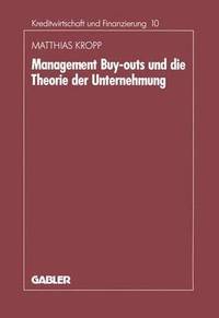 bokomslag Management-Buyouts und die Theorie der Unternehmung