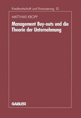 bokomslag Management-Buyouts und die Theorie der Unternehmung