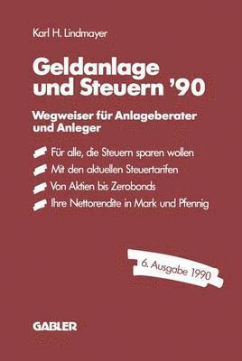 bokomslag Geldanlage und Steuern 90