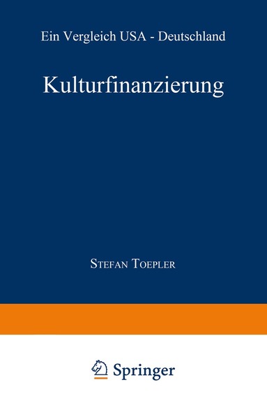 Stefan Toepler - Kulturfinanzierung, Häftad