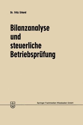 bokomslag Bilanzanalyse und steuerliche Betriebsprfung