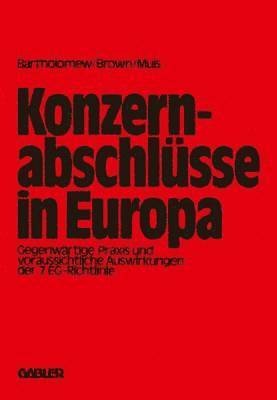 bokomslag Konzernabschlsse in Europa