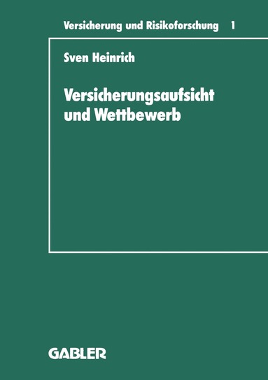 bokomslag Versicherungsaufsicht und Wettbewerb