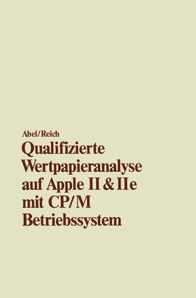 bokomslag Qualifizierte Wertpapieranalyse auf Apple II & II e