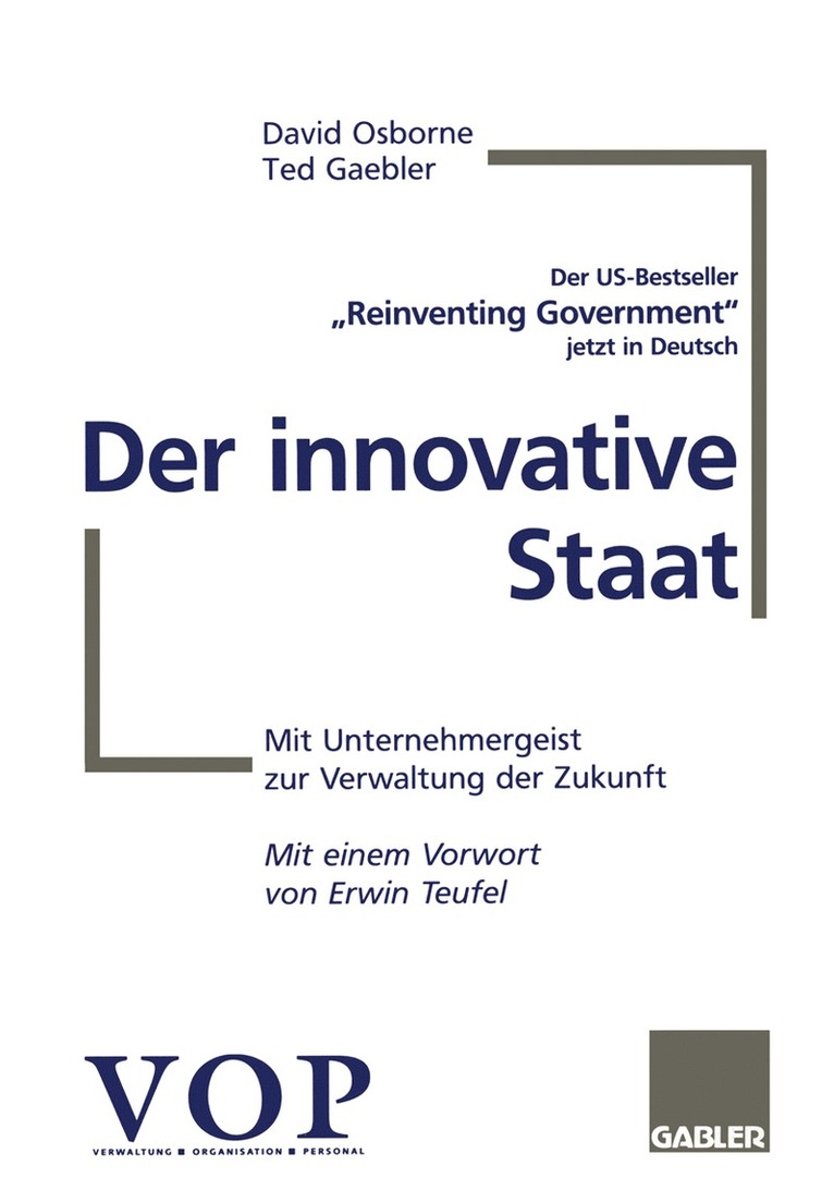 Ted Gaebler - Der innovative Staat, Häftad