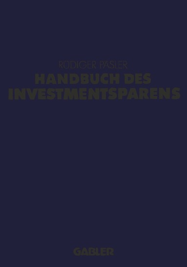 bokomslag Handbuch des Investmentsparens